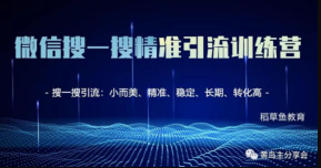 黄岛主《微信搜一搜精准引流训练营第1期》