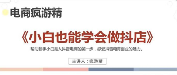 疯游精《小白也能学会做抖店》