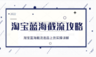 2022淘宝蓝海截流攻略