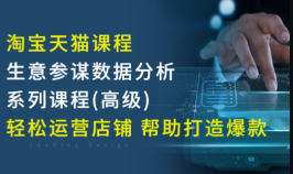 樊剑淘宝天猫课程-生意参谋数据分析系列课程