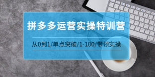 青云老师主讲-拼多多线上训练营