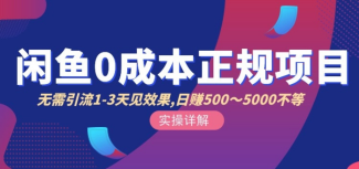 宇晨闲鱼无货源，十几节课程丰富讲诉闲鱼卖货