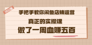 2022版《手把手教你闲鱼店铺运营》真实的实操课