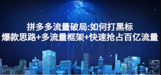 阿杰：拼多多流量破局，快速抢占百亿流量