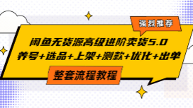 赋闲创客·闲鱼无货源高级进阶卖货5.0