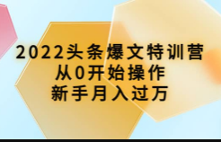 2022头条爆文特训营