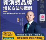 王岑：新消费品牌增长方法与案例（爆款视频课