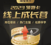 淘宝天下-2023领跑卡线上成长营【网盘资源】