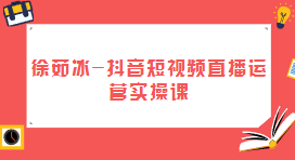 徐茹冰-抖音短视频直播运营实操课（新课）【网