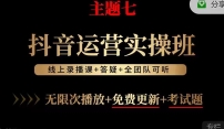 抖音运营实操班【网盘资源】