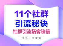 王双雄 -11个社群引流秘诀【网盘资源】