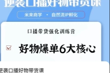 逆袭口播好物带货课【网盘资源】