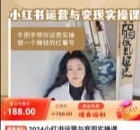 2024小红书运营与变现实操课【网盘资源】