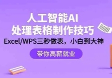 人工智能-AI处理表格制作技巧：ExcelWPS三秒做表，