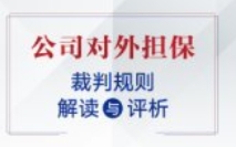 公司对外担保裁判规则解读与评析 马永林 2024