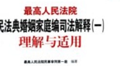 最高人民法院民法典婚姻家庭编解释一二理解适