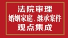 法院审理婚姻家庭、继承案件观点集成 202411 (张